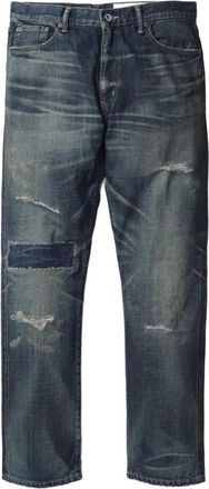 Neighborhood Savage gerafelde jeans - Blauw