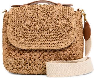 Clare Vivier Louis Straw Shoulder Bag in Palm at Nordstrom