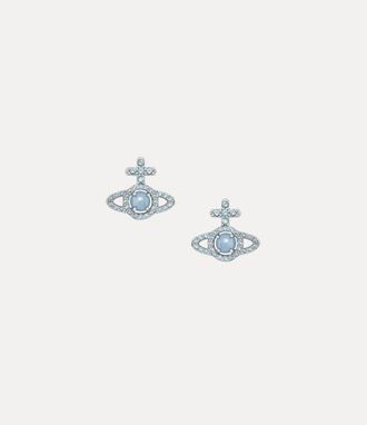 Vivienne Westwood Olympia Pearl Earrings Platinum-light-blue-pearl-blue-cz Platinum-light-blue-pearl-blue-cz Women