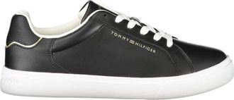 Tommy Hilfiger Zwarte Polyester Sneaker - Dames - Sneakers - Zwart - 36 EU - Polyester - Schoenen