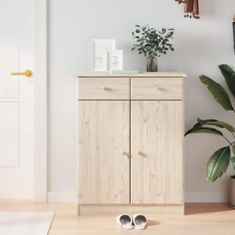 vidaXL Mueble Zapatero Alta Madera Maciza De Pino 77x35x96 Cm Vidaxl