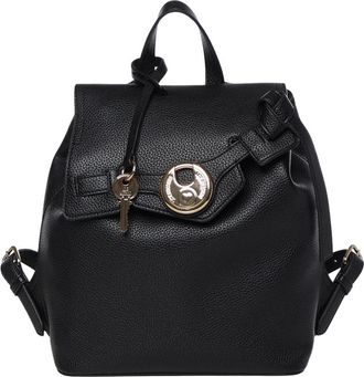 Love Moschino Rugzak met slotdetail van geprint leer - Dames - Rugzakken - Zwart - ONE Size - Leer - Tassen