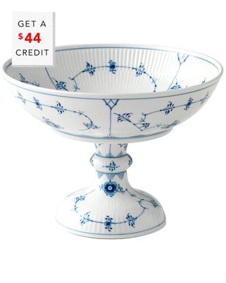 ROYAL COPENHAGEN Blue Fluted Plain Footed Bowlwith $44 Credit