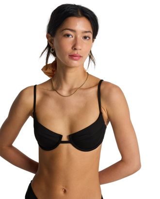 Billabong B&uuml;gel-Bikini-Top BILLABONG Sol Searcher Leah, Damen, Gr. XL, Cup B, schwarz, Obermaterial: 86% Recycled Polyamid, 14% Elasthan;, Bikini-Oberteile B&uuml;ge
