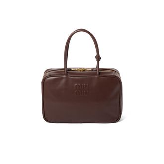 Miu Miu Beau Leather Bag, Woman, Briarwood
