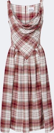 Vivienne Westwood Sunday draped tartan cr&ecirc;pe midi dress