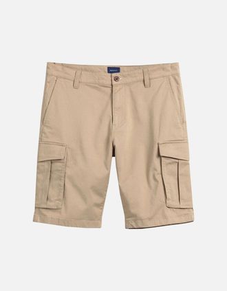 GANT Mens Gant D1 Relaxed Twill Cargo Shorts Dark Khaki - Green - Size: 34/32