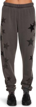 Lauren Moshi Nika Black Crystal Multi Stars Sweatpants in Pigment Black at Nordstrom, Size X-Small