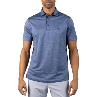 Tailorbyrd M&eacute;lange Mesh Performance Polo in Denim Blue at Nordstrom Rack, Size Small
