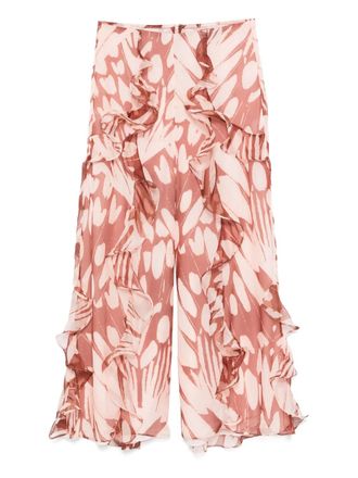 PatBo ruffled trousers - Brown