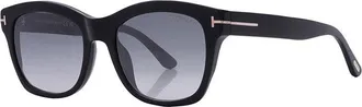 Tom Ford FT0614 01C Shiny Black/Gradient Smoke Silver Flash