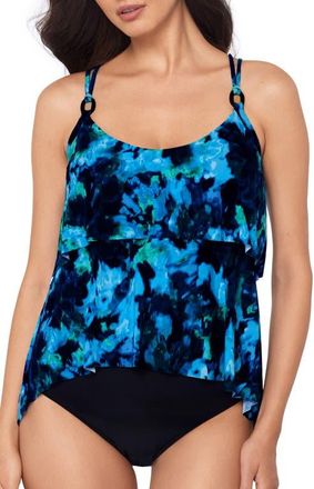 Magic Suit By Miraclesuit Mashup Grace Tankini in Blue Multi at Nordstrom, Size 8