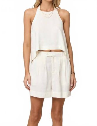 L*Space Milly Halter Neck Top In Cream