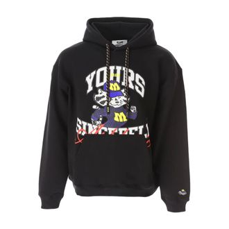 Msgm Hoodies, male, Black, Size: XL Mascotte Sweatshirt