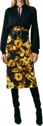 Oud Paris Shany Chiffon Top In Black