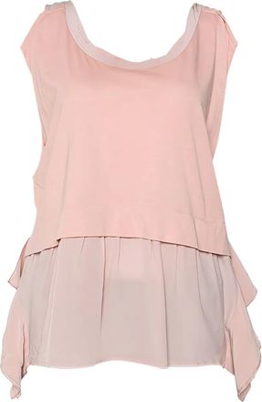 Miu Miu Top smanicato a strati - Rosa