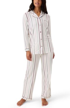 Kindred Bravely Clea Classic Long Sleeve Maternity & Nursing Pajama in Classic Stripe at Nordstrom, Size X-Large