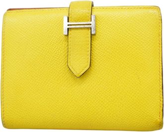 Hermès Lime Orange Epsom Leather Wallet (Bi-Fold) (Pre-Owned)