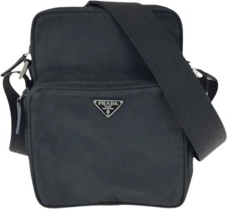 Prada Pre-owned Tessuto Nylon Schoudertas - Dames - Vintage Schoudertas - Zwart - ONE Size - Nylon - Vintage