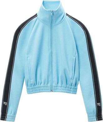 Alexander Wang Logo-Tape Cropped Track Jacket