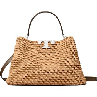 Tory Burch Eleanor Straw Satchel in Honeycomb at Nordstrom