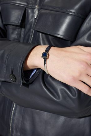Ferragamo Bracelet With Logo, Mens, Navy Blue