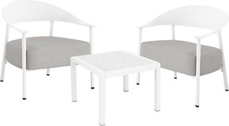 Habitat et Jardin Conjunto De Jard&iacute;n De Metal Y Pl&aacute;stico <> - 2 Plazas - Blanco