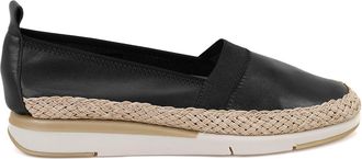 Desa Womens Leather Platform Slip-Ons - Synthetic Sole, Breathable | Black - 38