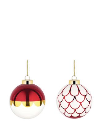 Alessi christmas-tree balls (set of two) - unisex - Silicone - One Size - Red