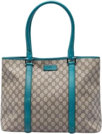 Gucci Pre-owned Canvas Tote - Dames - Vintage Shopper - Veelkleurig - ONE Size - Leer - Vintage
