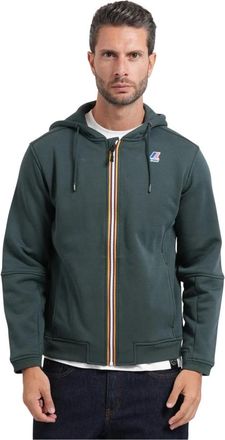 K-Way Prosper Brushed Pc Fleece - Heren - Vesten met rits - Groen - L - Katoen - Hoodies & sweatvesten