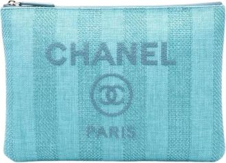 Chanel Pre-owned Fabric chanel-bags - Dames - Vintage Tassen - Blauw - ONE Size - Vintage