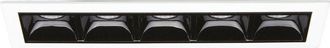 Ideal Lux Ideal Lux - Lika Rectangle 5 Light Recessed Downlight Black 146cm 4000K