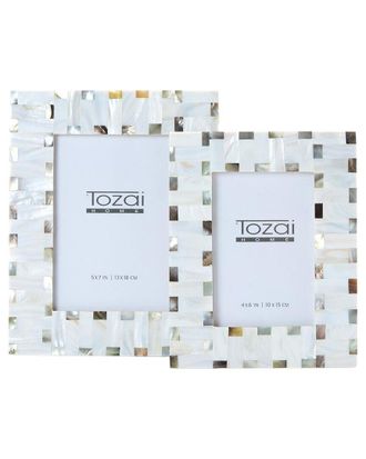 Tozai Home Home Mayfair Set Of 2 Mother-Of-Pearl Shell Photo Frames
