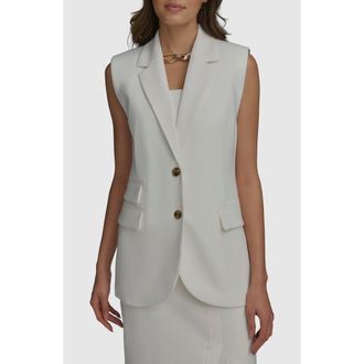DKNY Two-Button Vest in Cream at Nordstrom, Size 10