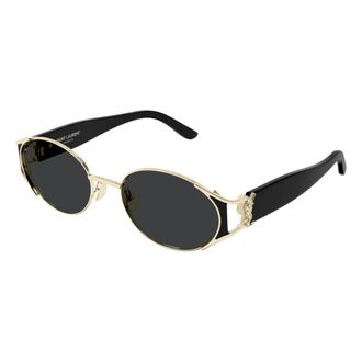 Saint Laurent SL M919 Zonnebril - Dames - Accessoires - Geel - Maat: 55 MM Nylon