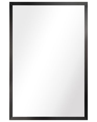 Empire Art Direct Contempo Brushed Black Stainless Steel Rectangle Wall Mirror