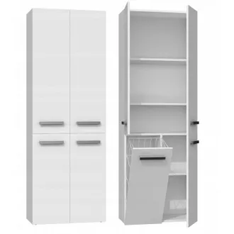 Hucoco Hucoco - rory Bathroom cabinet with basket Minimalist handles Dimensions : 174x60x30 Storage column
