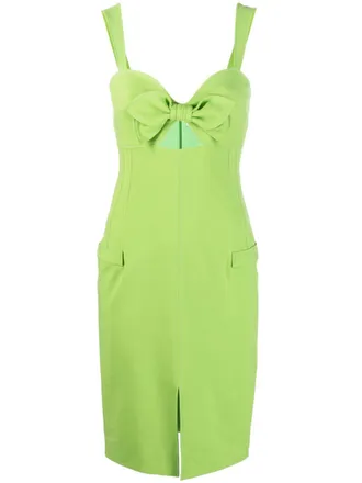 Genny cut-out sheath dress - women - Polyamide/Cotton/Elastane/Acetate/Elastane/Silk - 40 - Green