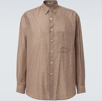 Auralee Gingham cotton poplin shirt