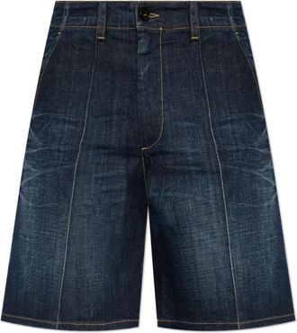 Dsquared2 Mens Dark Bermuda Shorts Denim Navy Blue Cotton - Size 34 (Waist)