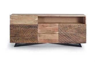 Giner&Colomer Aparador madera de acacia patas metal color natural y negro