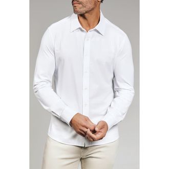 7 Diamonds Ferris Seersucker Button-Up Shirt in White at Nordstrom, Size Xx-Large