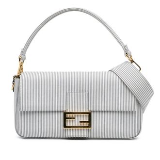 Fendi Pre-owned Fendi Striped Jersey Baguette Satchel 8BR600 ALVQ 229 0501