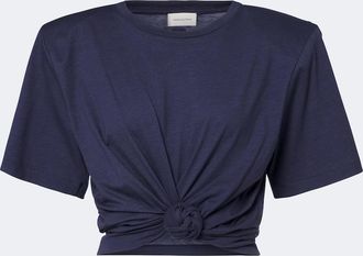 Magda Butrym Cropped cotton-blend T-shirt
