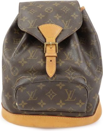 Louis Vuitton Vintage Montsouris Monogram Canvas Brown Canvas Backpack Bag (Pre-Owned)