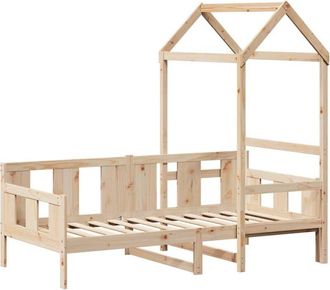 vidaXL Sof&aacute; Cama Con Techo Madera Maciza De Pino 90x190 Cm Vidaxl