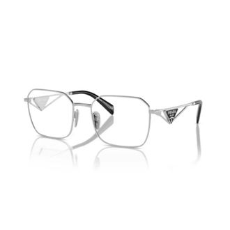 Prada Glasses, unisex, Gray, Size: 57 MM Metallo Glasses