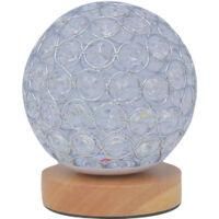 OEM L&aacute;mpara De Mesa De Cristal, L&aacute;mpara De Noche Decorativa De Cristal Para Dormitorio, Sala De Estar, Habitaci&oacute;n De Invitados, Color Plata - Crezuo