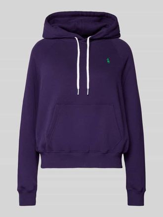 Polo Ralph Lauren Regular Fit Hoodie mit Logo-Stitching in Purple, Gr&ouml;&szlig;e XXL